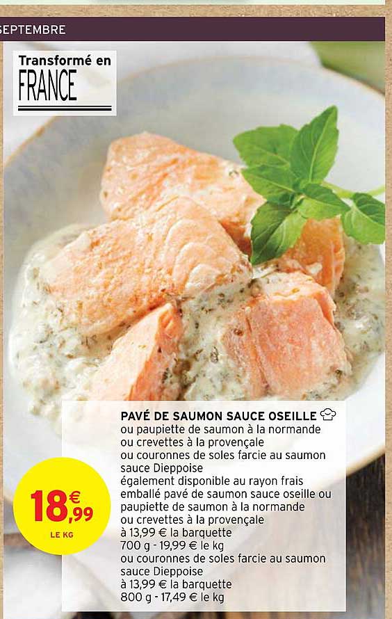 Pavé De Saumon Sauce Oseille