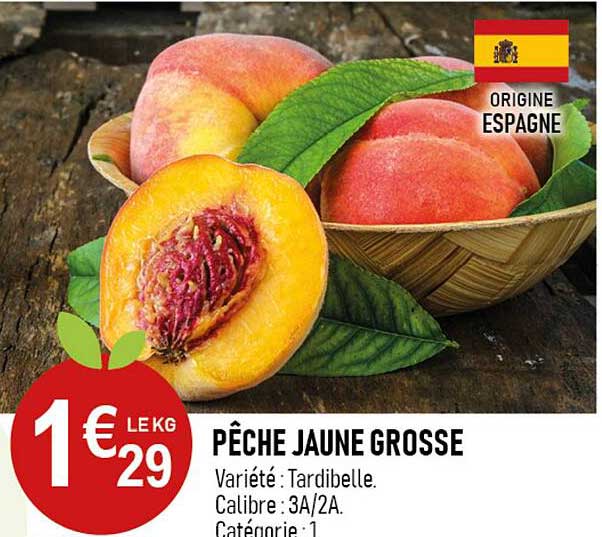 pêche jaune grosse tardibelle