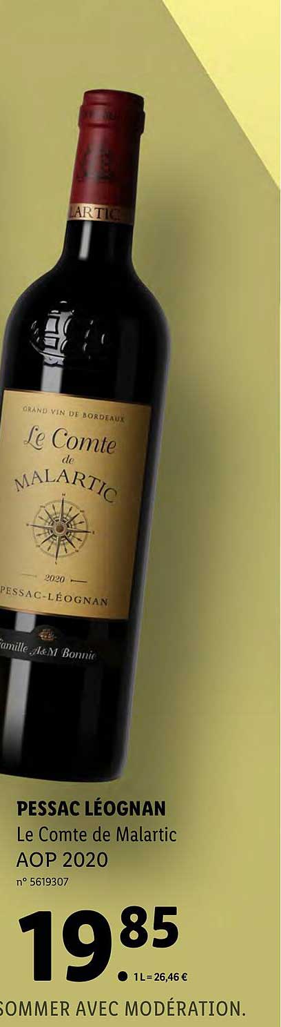 pessac léognan le comte de malartic aop 2020