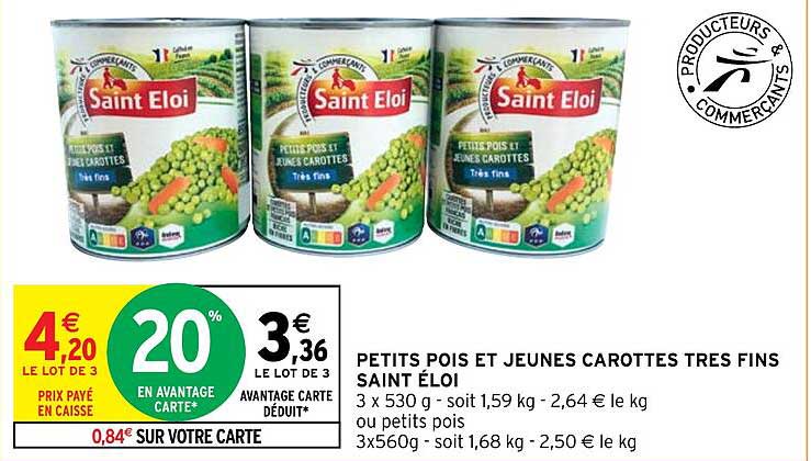 petits pois et jeunes carottes très fins saint éloi