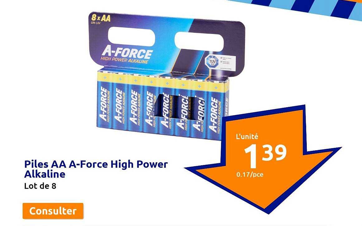 piles aa a-force high power alkaline