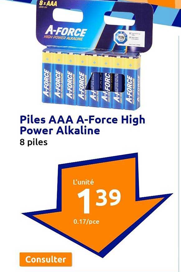 piles aaa a-force high power alkaline