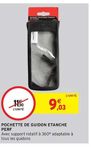 pochette de guidon étanche perf