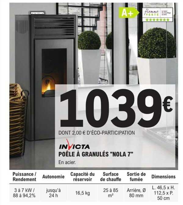 Poêle à Granulés "nola 7" Invicta