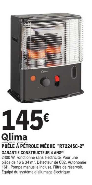 Poêle à Pétrole Mèche "r7224sc-2" Qlima
