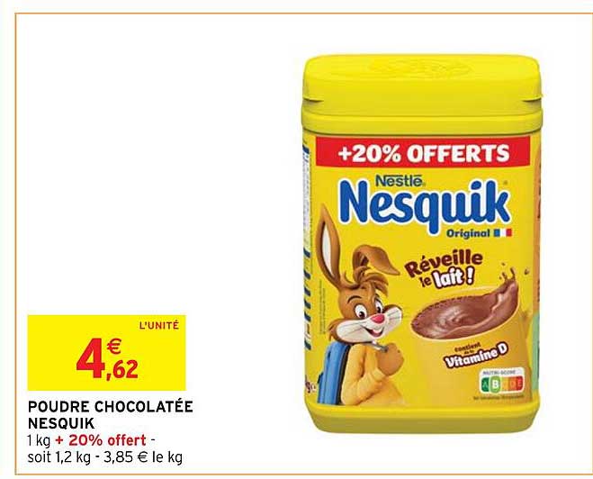 poudre chocolatée nesquik