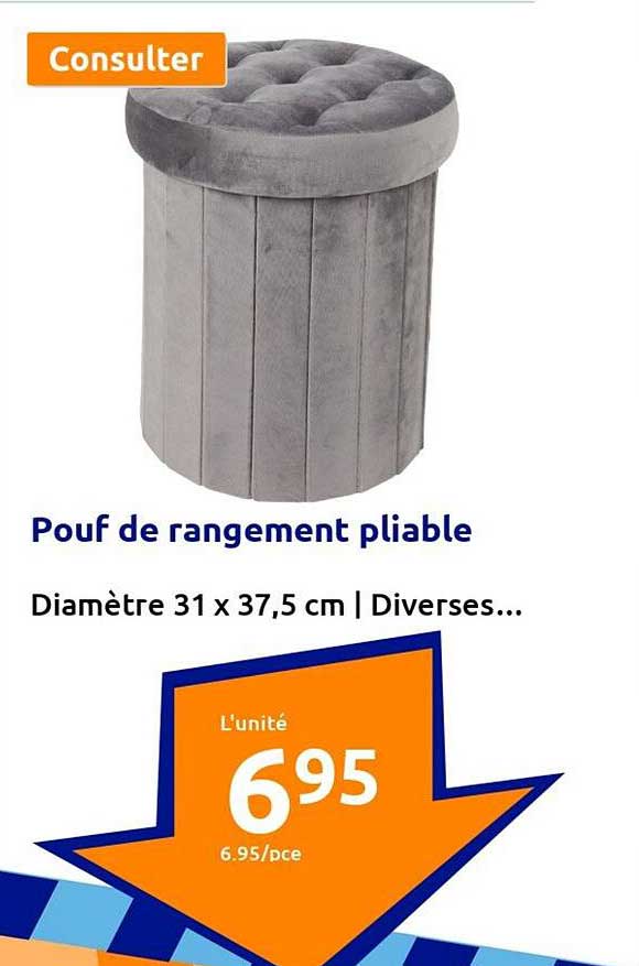 Pouf De Rangement Pliable