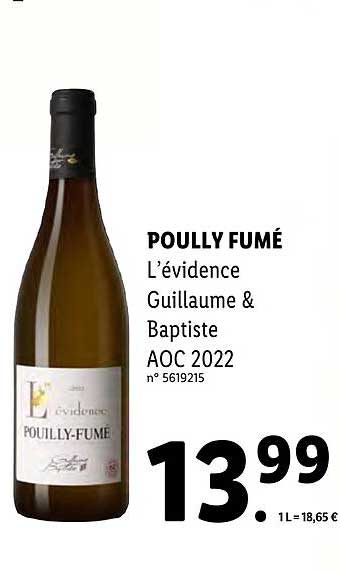 poully fumé l'évidence guillaume & baptiste aoc 2022