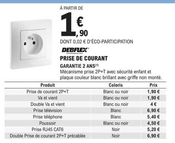 prise de courant debflex
