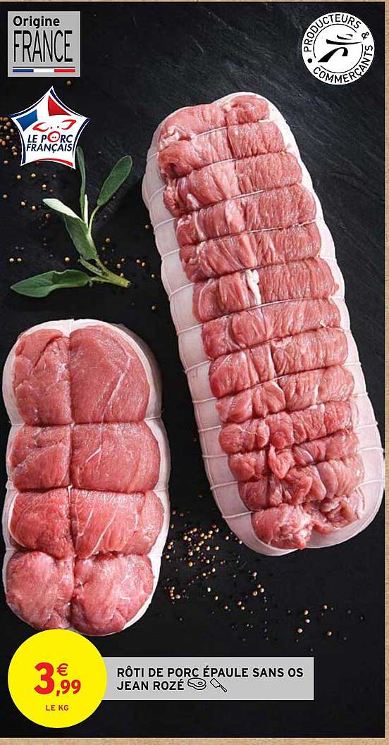 rôti de porc épaule sans os jean rozé