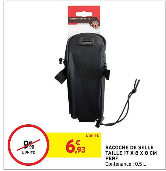 Sacoche De Selle Taille 17 X 8 X 8 Cm Perf