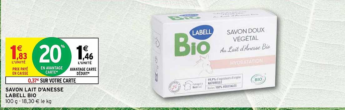 savon lait d'anesse labell bio