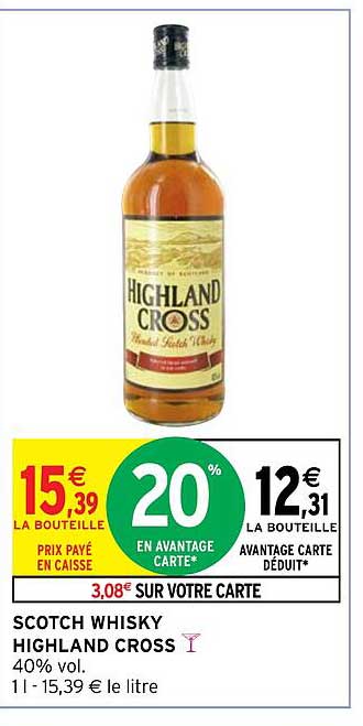 scotch whisky highland cross