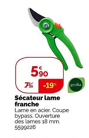 sécateur lame franche geolia