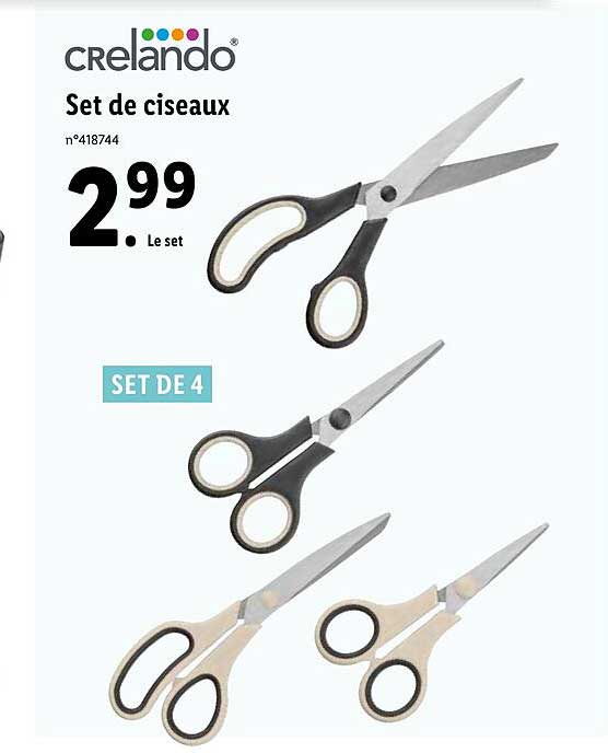 set de ciseaux crelando