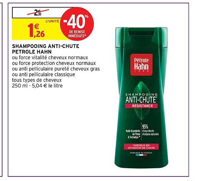 shampooing anti-chute pétrole hahn
