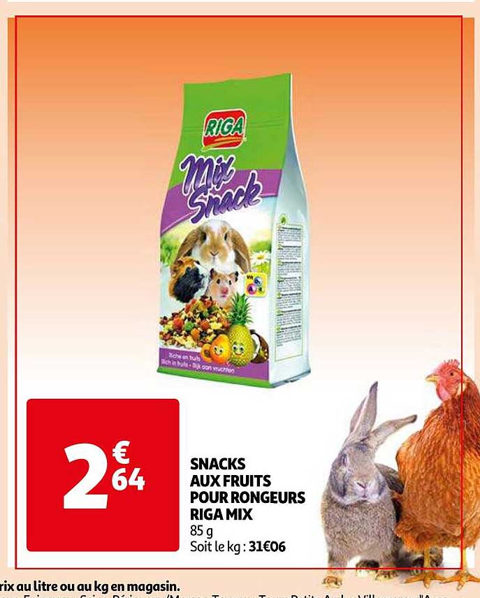 snacks aux fruits pour rongeurs riga mix