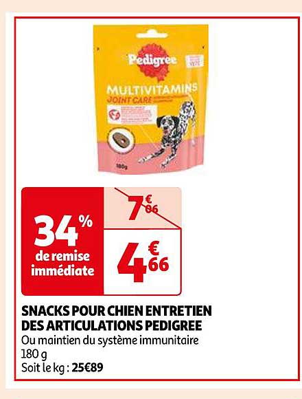 snacks pour chien entretien des articulations pedigree