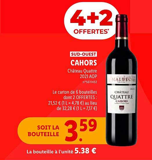 sud-ouest cahors château quattre 2021 aop