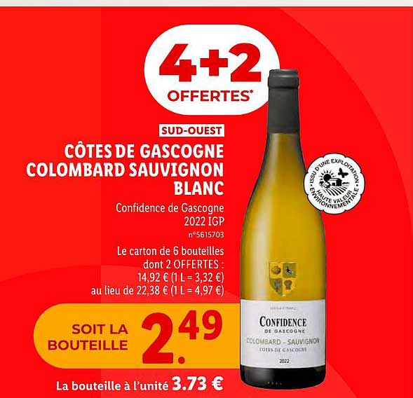 sud-ouest côtes de gascogne colombard sauvignon blanc