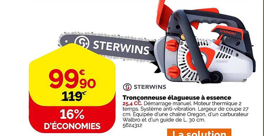 Tronçonneuse élagueuse à Essence Sterwins