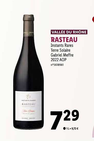 vallée du rhône rasteau instants rares terre solaire gabriel meffre 2022 aop