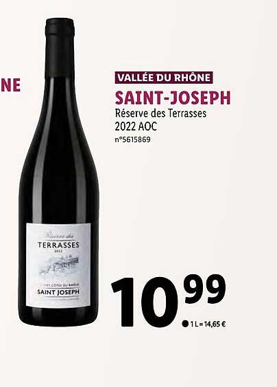 Vallée Du Rhône Saint-joseph Réserve Des Terrasses 2022 Aoc