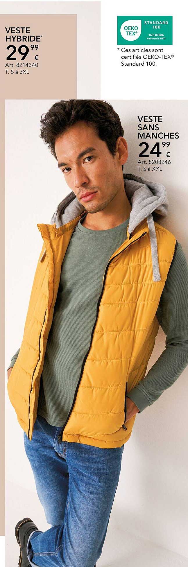 veste hybride, veste sans manches