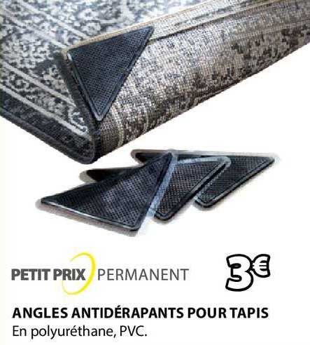 angles antidérapants pour tapis