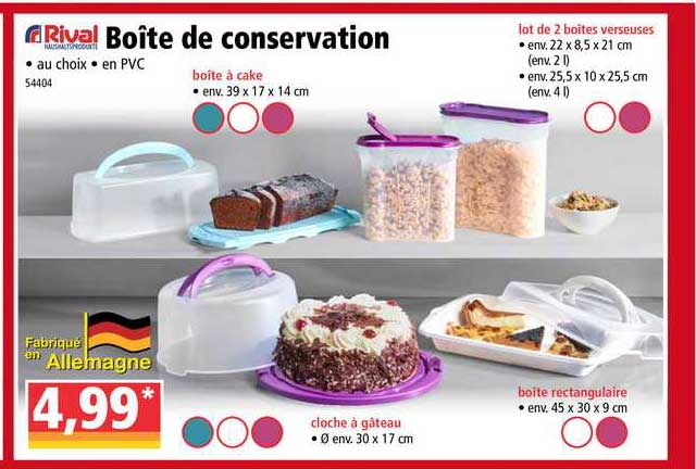 boîte de conservation rival