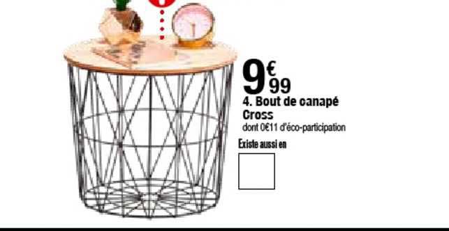 Bout De Canapé Cross