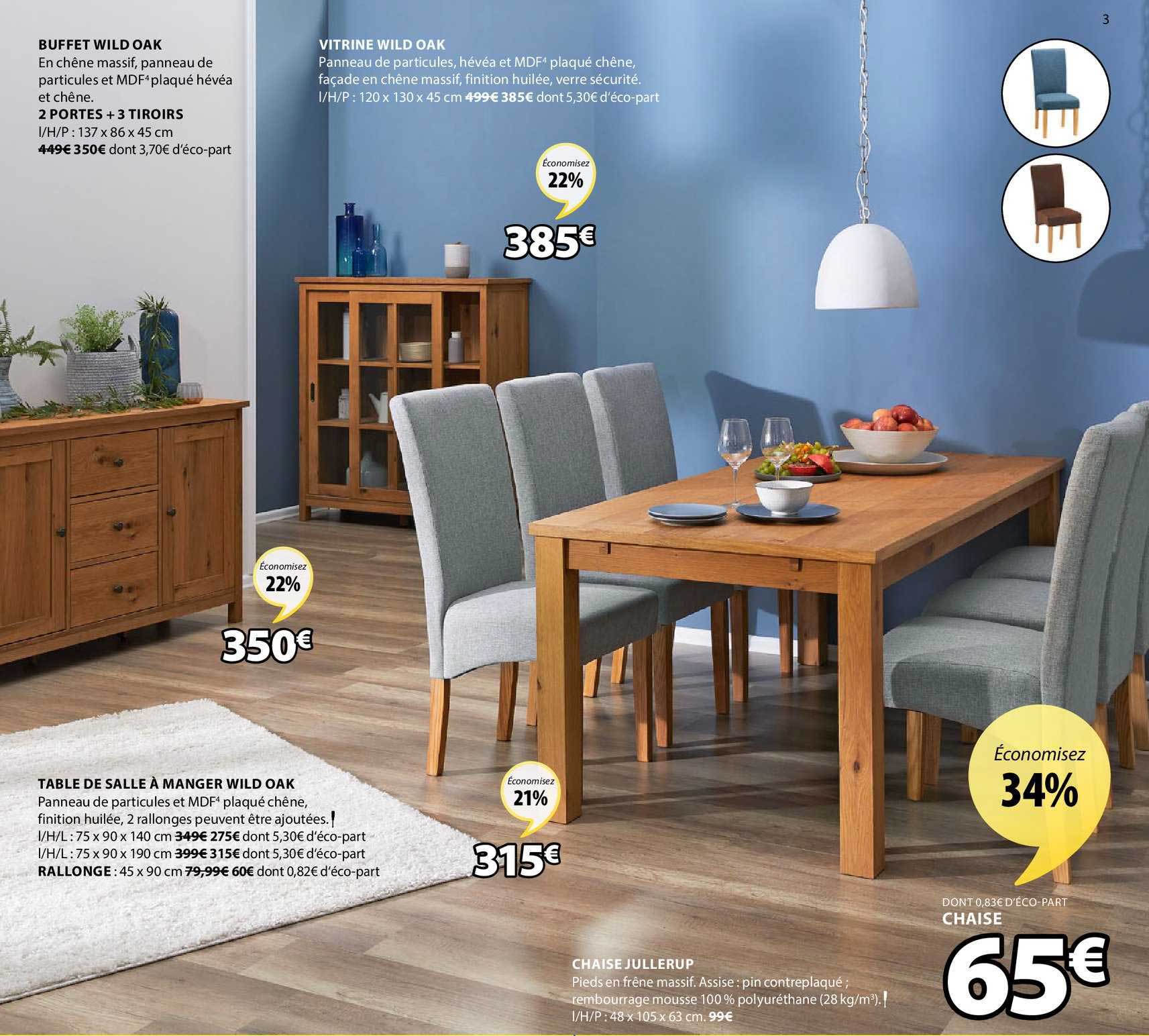 buffet wild oak table de salle à manger wild oak