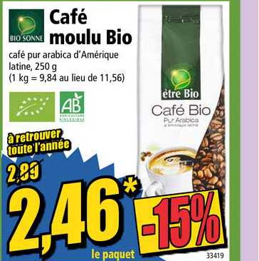 café moulu bio bio sonne