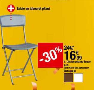 Chaise Pliante Tenco Gris -30%