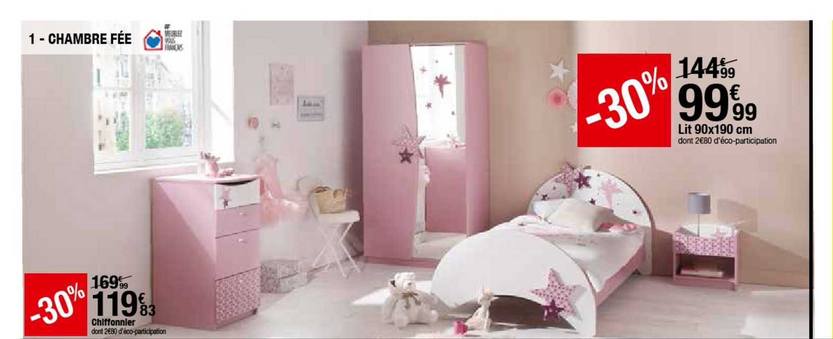 chiffonnier lit 90x190 cm