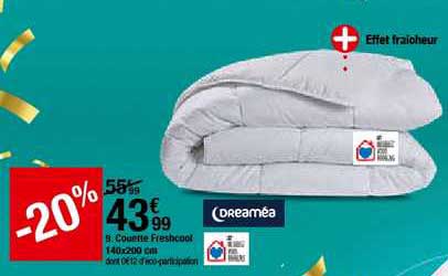 couette fresbcoor 140x200 cm dreaméa -20%