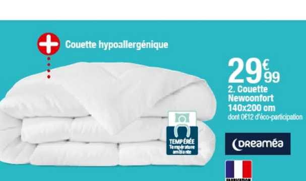 couette newconfort 140x200 cm dreaméa