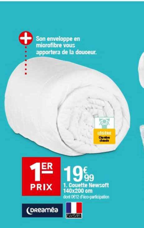 couette newsoft 140x200 cm dreaméa