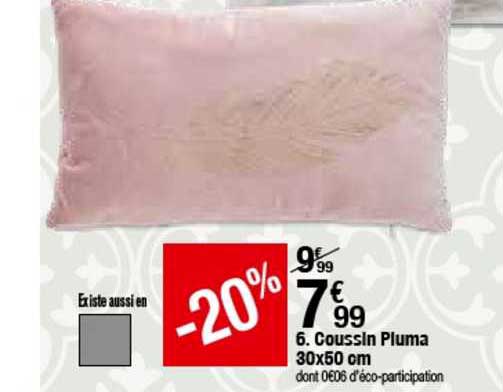 coussin pluma 30x50 cm -20%