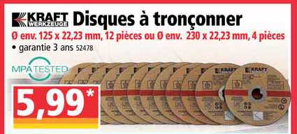 disques à tronçonner kraft werkzeuge