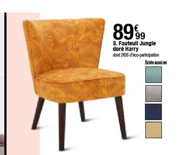 fauteuil jungle doré harry