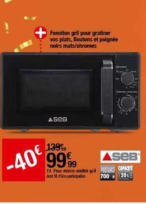 four micro ondes gril seb