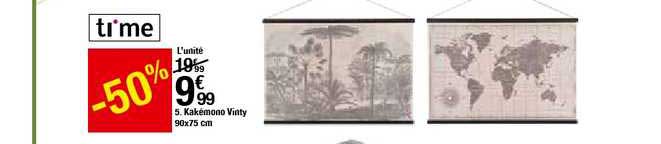 kakémono vinty 90x75 cm time -50%