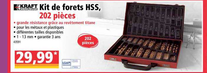 kit de forets hss kraft werkzeuge