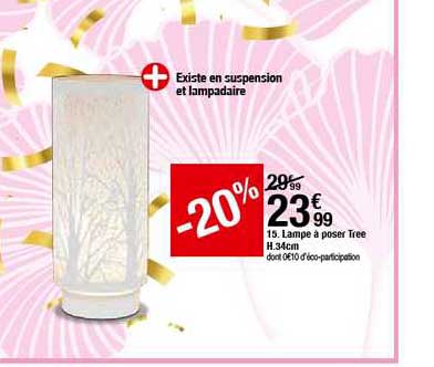 lampe à poser tree h. 34cm -20%