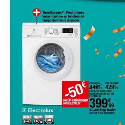 lave linge hublot electrolux