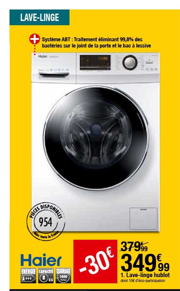 lave linge hublot haier
