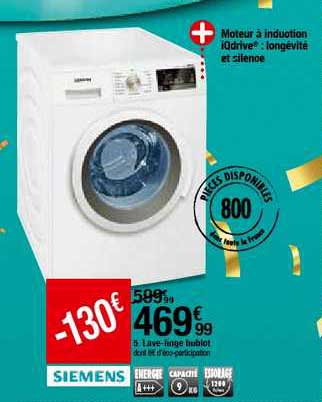 lave linge hublot siemens