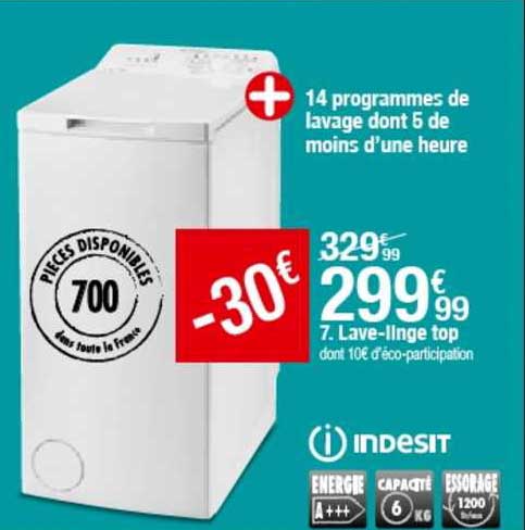 lave linge top indesit