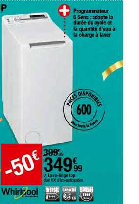 lave linge top whirlpool